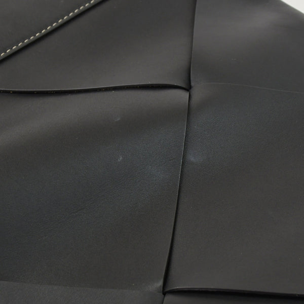 BOTTEGA VENETA Slip Maxi Intrecciato Leather Tote Bag Clutch Bag Calf Leather Black Brown 2WAY Good Condition Used 4a003705