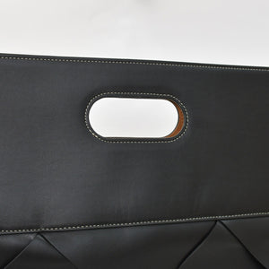 BOTTEGA VENETA Slip Maxi Intrecciato Leather Tote Bag Clutch Bag Calf Leather Black Brown 2WAY Good Condition Used 4a003705