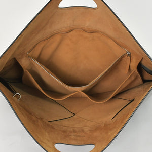 BOTTEGA VENETA Slip Maxi Intrecciato Leather Tote Bag Clutch Bag Calf Leather Black Brown 2WAY Good Condition Used 4a003705