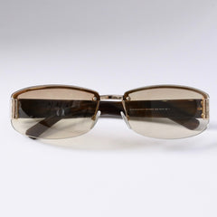 GUCCI グッチ サングラス ハーフリム GG 1799/S イタリア製 アセテート メタル ブラウン ゴールド金具 サイズ60☐15 美品 中古 4a003719