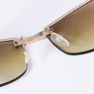 GUCCI グッチ サングラス ハーフリム GG 1799/S イタリア製 アセテート メタル ブラウン ゴールド金具 サイズ60☐15 美品 中古 4a003719