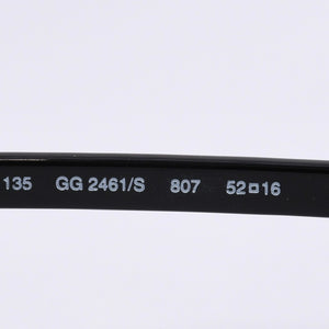GUCCI グッチ オーバル サングラス GG2461/S イタリア製 アセテート ブラック サイズ52☐16 美品 中古 4a003717
