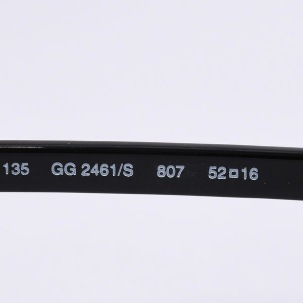 GUCCI グッチ オーバル サングラス GG2461/S イタリア製 アセテート ブラック サイズ52☐16 美品 中古 4a003717