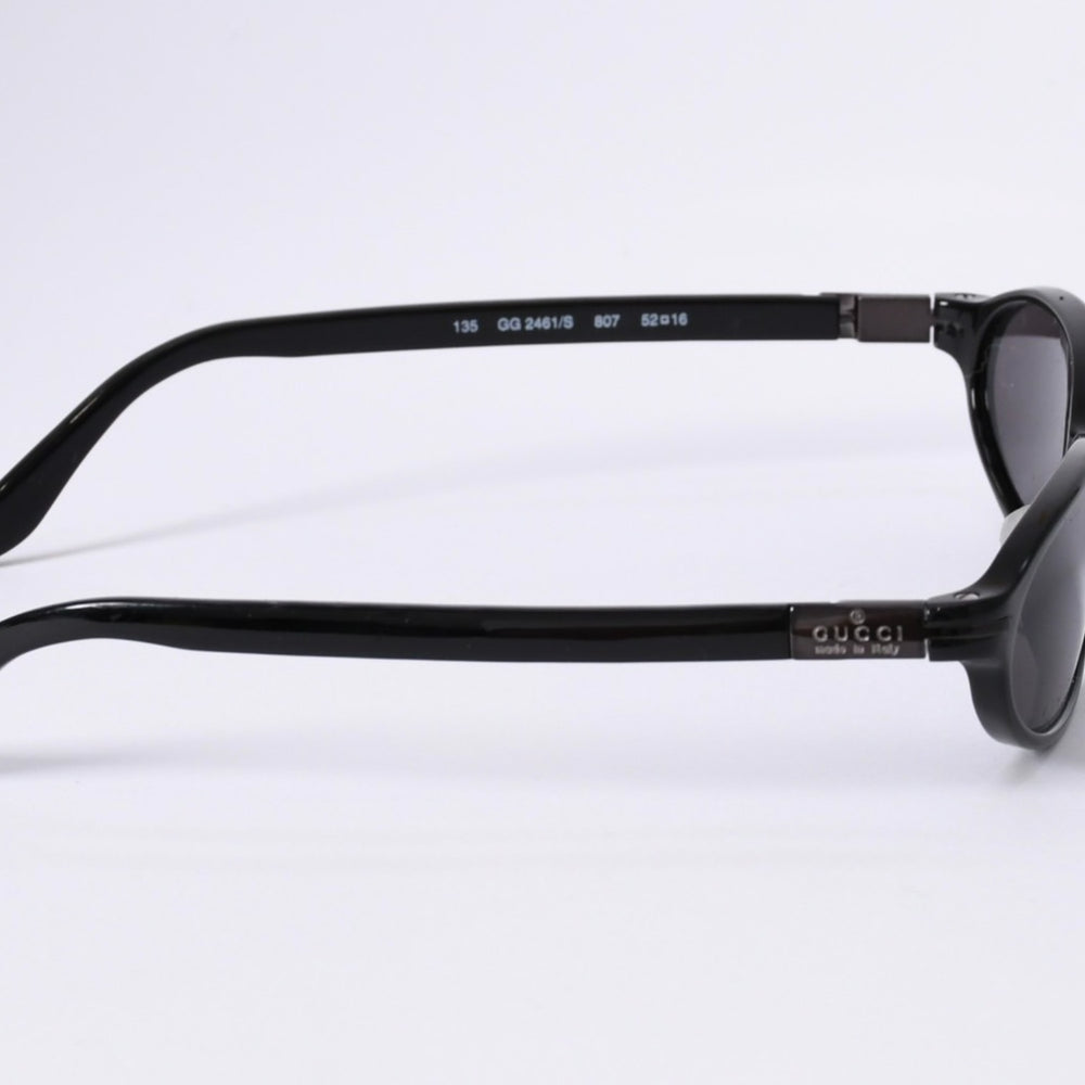 GUCCI グッチ オーバル サングラス GG2461/S イタリア製 アセテート ブラック サイズ52☐16 美品 中古 4a003717