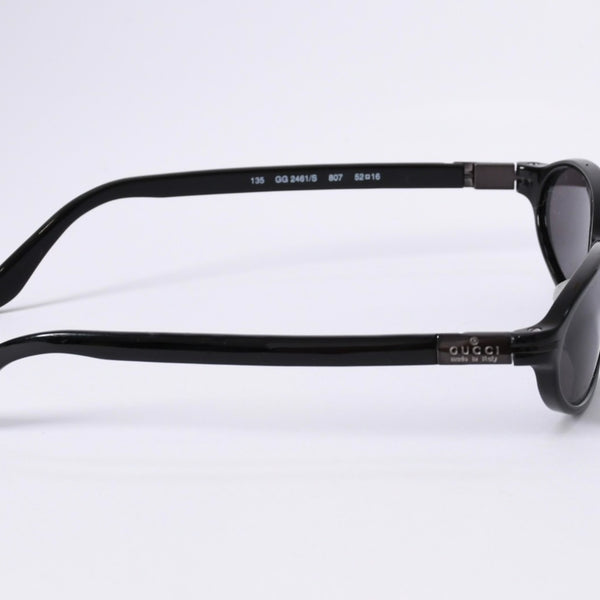 GUCCI グッチ オーバル サングラス GG2461/S イタリア製 アセテート ブラック サイズ52☐16 美品 中古 4a003717