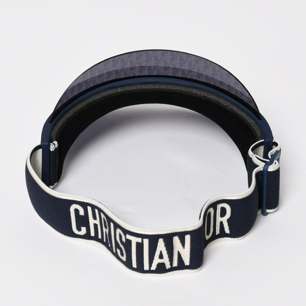 New and unused Christian Dior DiorClub Dior Club V1U Sun Visor 31B8 Oblique Navy Used 4a005398