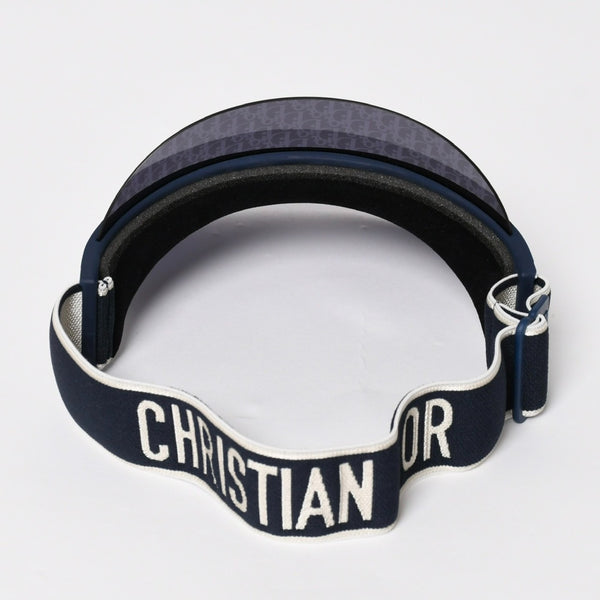 新品未使用 Christian Dior クリスチャンディオール DiorClub ディオールクラブ V1U サンバイザー 31B8 オブリーク ネイビー 中古 4a005398
