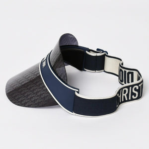 新品未使用 Christian Dior クリスチャンディオール DiorClub ディオールクラブ V1U サンバイザー 31B8 オブリーク ネイビー 中古 4a005398