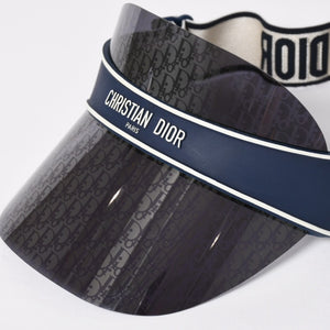 新品未使用 Christian Dior クリスチャンディオール DiorClub ディオールクラブ V1U サンバイザー 31B8 オブリーク ネイビー 中古 4a005398