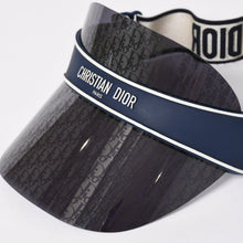 画像をギャラリービューアに読み込む, 新品未使用 Christian Dior クリスチャンディオール DiorClub ディオールクラブ V1U サンバイザー 31B8 オブリーク ネイビー 中古 4a005398