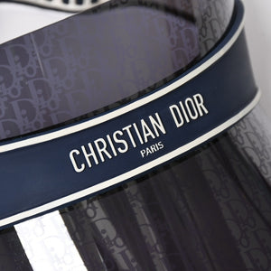新品未使用 Christian Dior クリスチャンディオール DiorClub ディオールクラブ V1U サンバイザー 31B8 オブリーク ネイビー 中古 4a005398