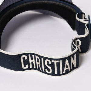 新品未使用 Christian Dior クリスチャンディオール DiorClub ディオールクラブ V1U サンバイザー 31B8 オブリーク ネイビー 中古 4a005398