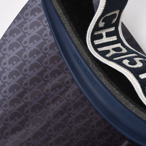 新品未使用 Christian Dior クリスチャンディオール DiorClub ディオールクラブ V1U サンバイザー 31B8 オブリーク ネイビー 中古 4a005398