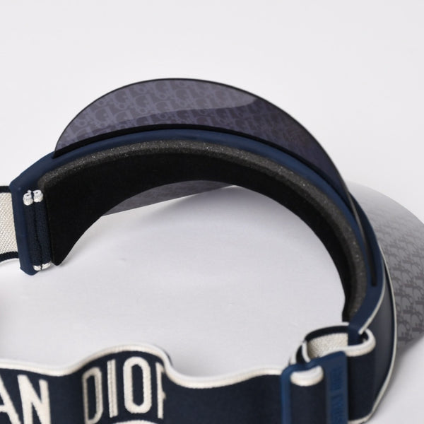 新品未使用 Christian Dior クリスチャンディオール DiorClub ディオールクラブ V1U サンバイザー 31B8 オブリーク ネイビー 中古 4a005398