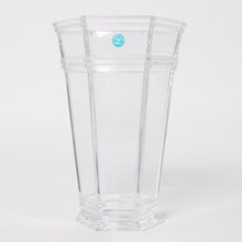 Load image into Gallery viewer, 新品未使用 TIFFANY&amp;Co. ティファニー Flower Vase フラワーベース 花瓶 ガラス ヘキサゴン クリア 企業刻印 ネーム入り 中古 4a005292