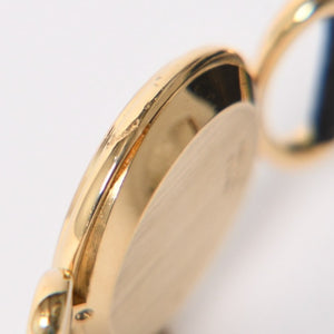 PIAGET ピアジェ 腕時計 9802 D 重量約31.69g 18KYG 純正ダイヤ レザー 手巻き マラカイト文字盤 750刻印 美品 中古 4a003721