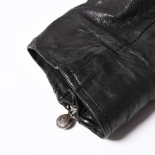 Load image into Gallery viewer, CHROME HEARTS クロムハーツ × リックオウエンス ノーカラーウォッシャブルシングルレザーライダースジャケット シープレザー シルバー925 ダガー アウター XLサイズ 美品 中古 4a003725