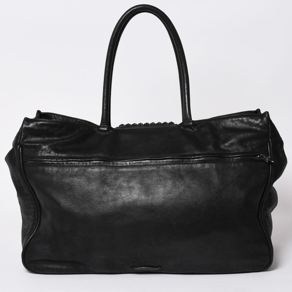 極美品 CHROME HEARTS クロムハーツ JET SET トートバッグ ボストンバッグ クロスパッチ レザー シルバー925 ブラックロジウム 中古 4a003752
