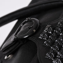 Load image into Gallery viewer, 極美品 CHROME HEARTS クロムハーツ JET SET トートバッグ ボストンバッグ クロスパッチ レザー シルバー925 ブラックロジウム 中古 4a003752
