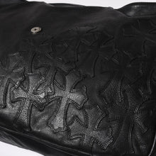 Load image into Gallery viewer, 極美品 CHROME HEARTS クロムハーツ JET SET トートバッグ ボストンバッグ クロスパッチ レザー シルバー925 ブラックロジウム 中古 4a003752