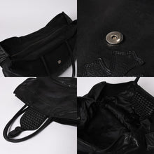 Load image into Gallery viewer, 極美品 CHROME HEARTS クロムハーツ JET SET トートバッグ ボストンバッグ クロスパッチ レザー シルバー925 ブラックロジウム 中古 4a003752