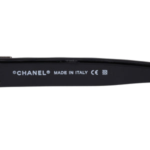 CHANEL シャネル ハーフリム サングラス アイウェア 4130-B c.127/8G サイズ56□16 135 ココマーク ラインストーン 美品 中古 4a003732