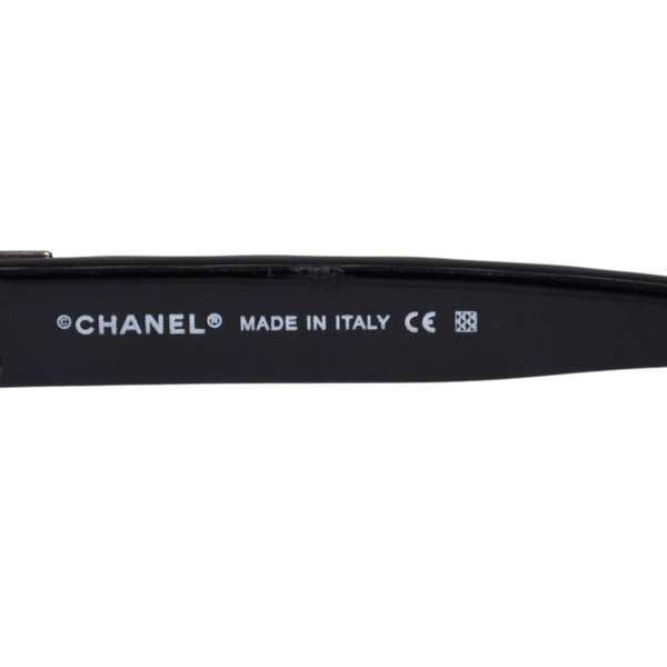 CHANEL シャネル ハーフリム サングラス アイウェア 4130-B c.127/8G サイズ56□16 135 ココマーク ラインストーン 美品 中古 4a003732
