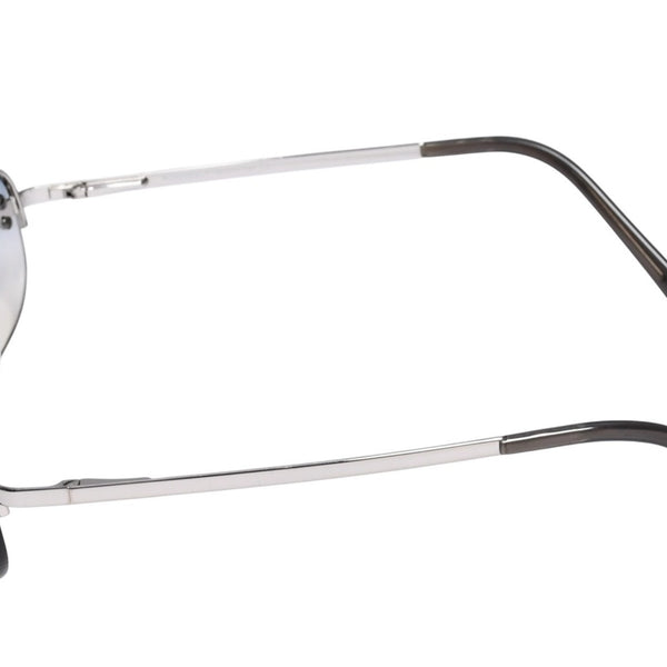新品未使用 CHANEL シャネル ハーフリム サングラス アイウェア 4099 c.124/7B サイズ55□16 130 ココマーク ブルー シルバー 中古 4a003741