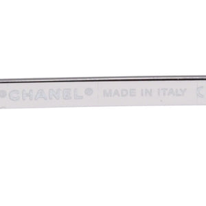 新品未使用 CHANEL シャネル ハーフリム サングラス アイウェア 4099 c.124/7B サイズ55□16 130 ココマーク ブルー シルバー 中古 4a003741