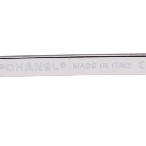 新品未使用 CHANEL シャネル ハーフリム サングラス アイウェア 4099 c.124/7B サイズ55□16 130 ココマーク ブルー シルバー 中古 4a003741