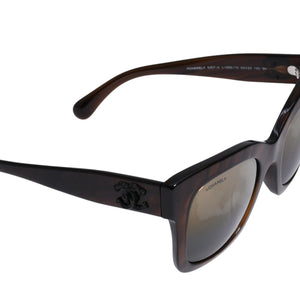 CHANEL Sunglasses Eyewear 5357-A c.1569/Y9 Size 53□23 140 Coco Mark Brown Good Condition Used 4a003738