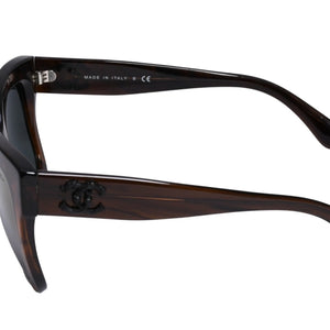 CHANEL Sunglasses Eyewear 5357-A c.1569/Y9 Size 53□23 140 Coco Mark Brown Good Condition Used 4a003738