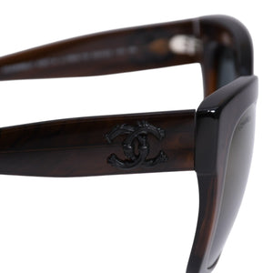 CHANEL Sunglasses Eyewear 5357-A c.1569/Y9 Size 53□23 140 Coco Mark Brown Good Condition Used 4a003738