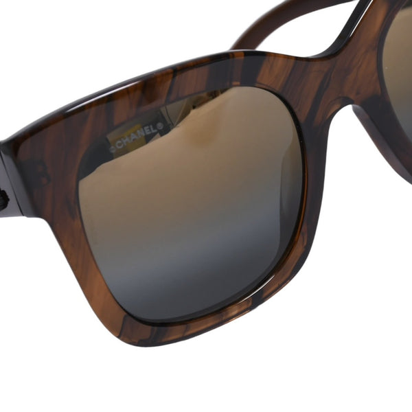 CHANEL Sunglasses Eyewear 5357-A c.1569/Y9 Size 53□23 140 Coco Mark Brown Good Condition Used 4a003738