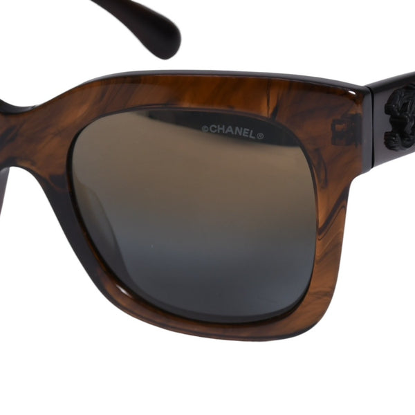 CHANEL Sunglasses Eyewear 5357-A c.1569/Y9 Size 53□23 140 Coco Mark Brown Good Condition Used 4a003738