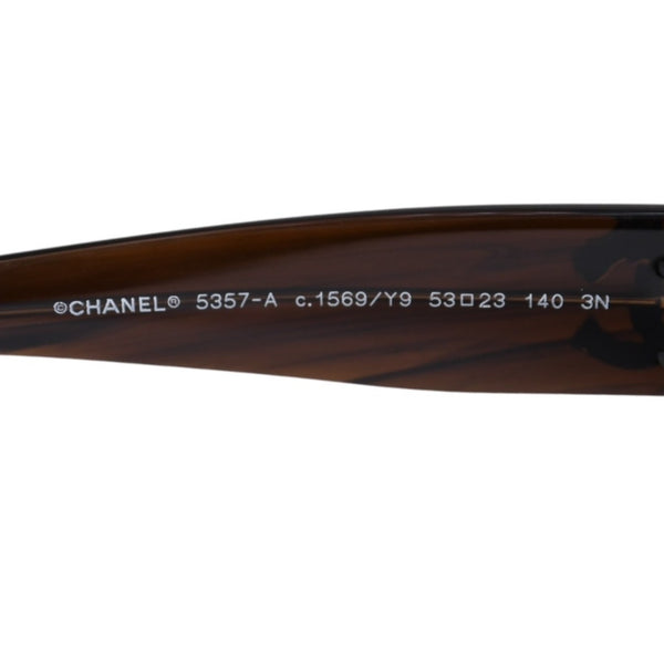 CHANEL Sunglasses Eyewear 5357-A c.1569/Y9 Size 53□23 140 Coco Mark Brown Good Condition Used 4a003738