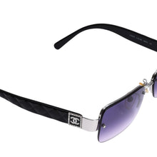 画像をギャラリービューアに読み込む, CHANEL シャネル ハーフリム サングラス アイウェア 4130-B c.127/8G サイズ56□16 135 ココマーク ラインストーン 美品 中古 4a003732