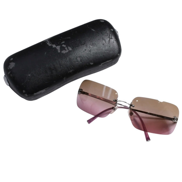 Very good condition CHANEL rimless sunglasses eyewear 4017 c.124/77 size 62□17 120 here mark gradation used 4a003728