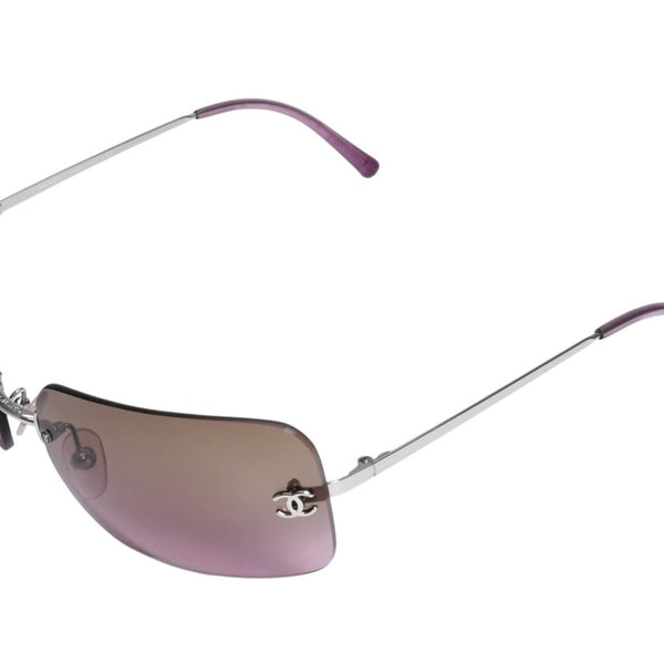 Very good condition CHANEL rimless sunglasses eyewear 4017 c.124/77 size 62□17 120 here mark gradation used 4a003728