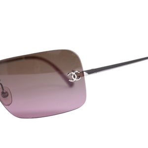 Very good condition CHANEL rimless sunglasses eyewear 4017 c.124/77 size 62□17 120 here mark gradation used 4a003728