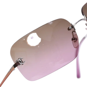 Very good condition CHANEL rimless sunglasses eyewear 4017 c.124/77 size 62□17 120 here mark gradation used 4a003728