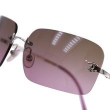 Load image into Gallery viewer, 極美品 CHANEL シャネル リムレス サングラス アイウェア 4017 c.124/77 サイズ62□17 120 ココマーク グラデーション 中古 4a003728