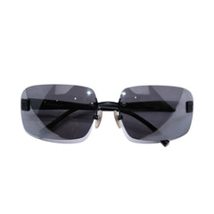 CHANEL Rimless Sunglasses Eyewear 4026 c.142/22 Size 63□17 120 Coco Mark Black Good Condition Used 4a003734