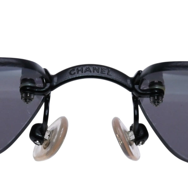 CHANEL Rimless Sunglasses Eyewear 4026 c.142/22 Size 63□17 120 Coco Mark Black Good Condition Used 4a003734