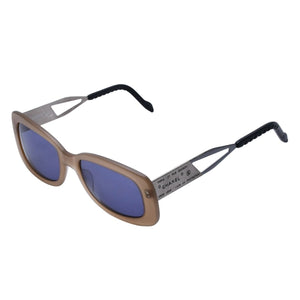 CHANEL Sunglasses Eyewear 10519 C0651 Coco Mark Cambon Plate Beige Square Good Condition Used 4a003737