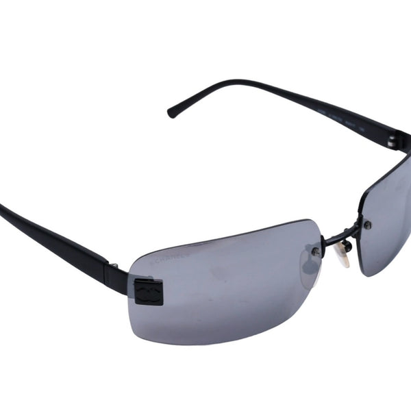 CHANEL Rimless Sunglasses Eyewear 4026 c.142/22 Size 63□17 120 Coco Mark Black Good Condition Used 4a003734