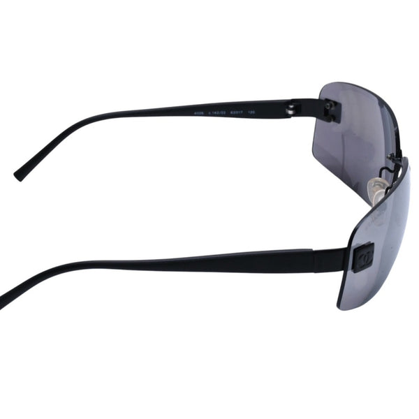 CHANEL Rimless Sunglasses Eyewear 4026 c.142/22 Size 63□17 120 Coco Mark Black Good Condition Used 4a003734