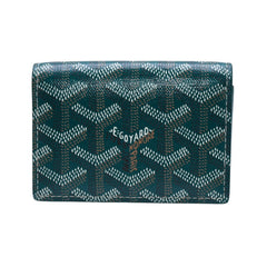 Like new GOYARD Malsherbes card case MALESHPMLTY09CL09X Silver hardware Green PVC vocal calfskin Used 4a003847
