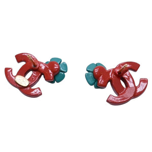 極美品 CHANEL シャネル ココマーク ピアス 重量約3.98g 04P刻印 ラインストーン フラワー 両耳用 中古 4a003131