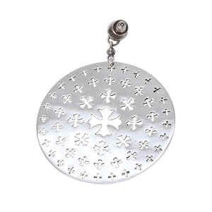 Very good condition CHROME HEARTS CIRCLE CH PLUS drop earrings Weight approx. 15.34g One ear 925 Silver Used 4a003622